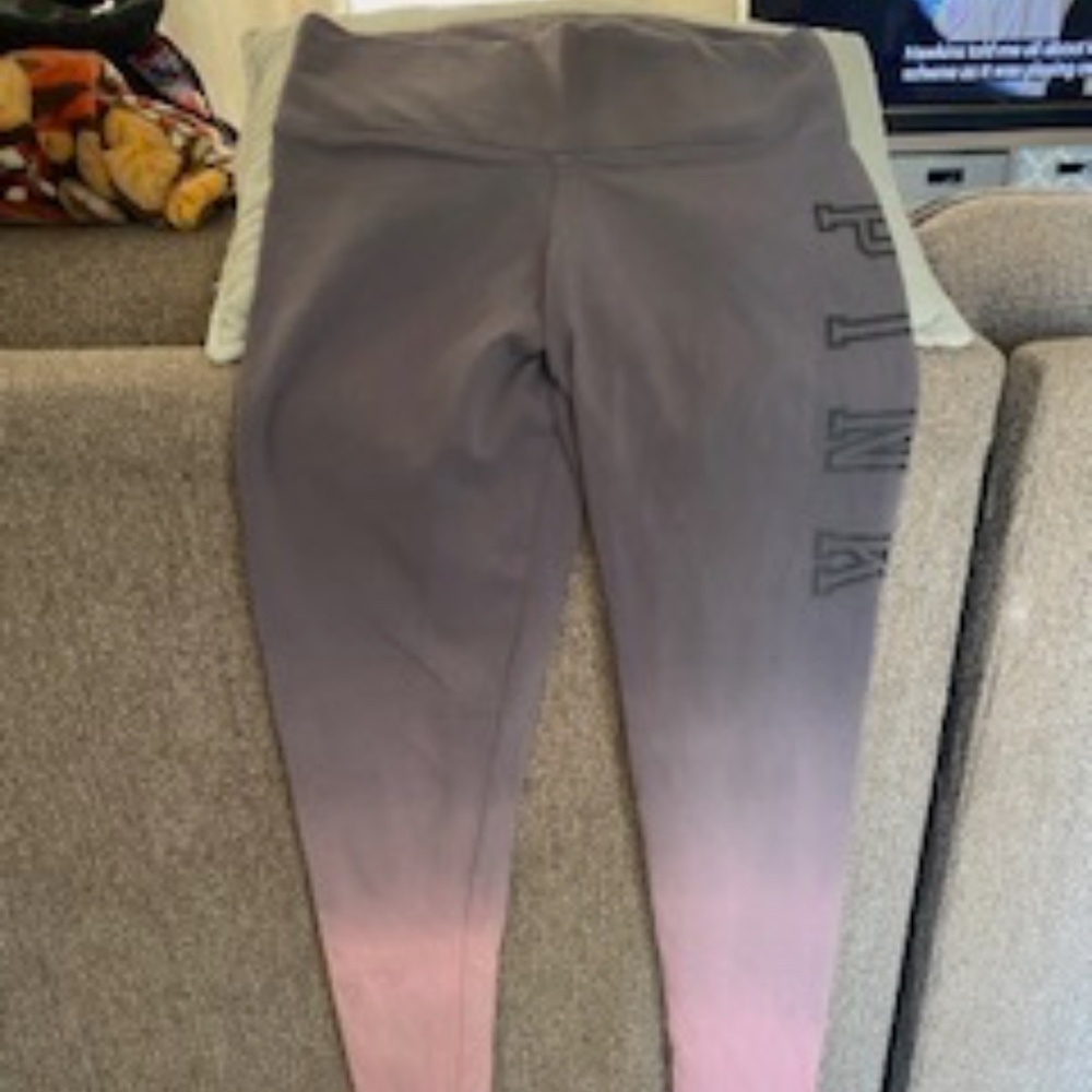 VS PINK grey/pink ombre leggings